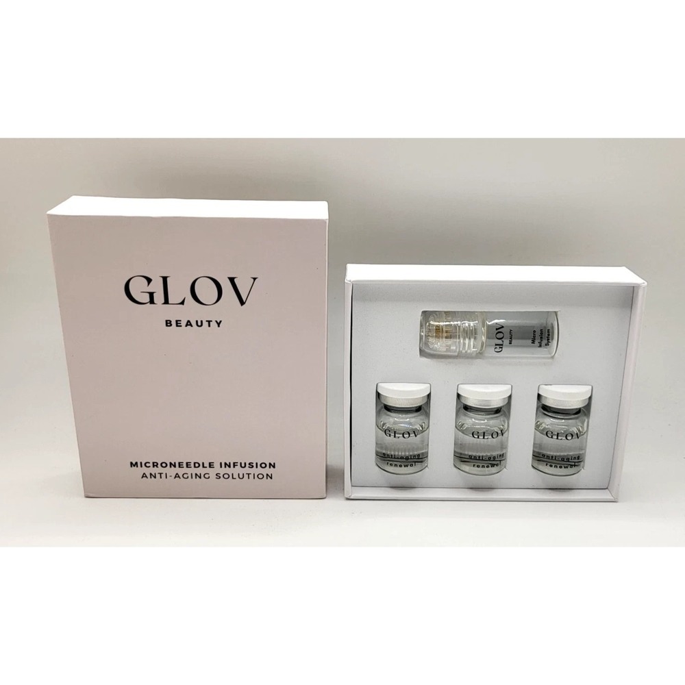 Glov Beauty Microneedle Infusion Anti Aging Solution Set 3 Serum 1 Bottle SEALED